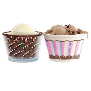 Ice Cream Cup Assortment PNG Tgk