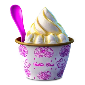 Ice Cream Cup With Spoon PNG 06262024