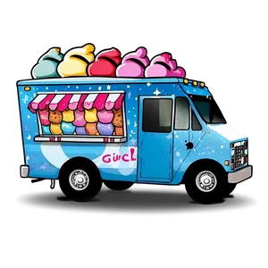 Ice Cream Truck At Night Png Eel31 PNG image