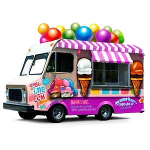 Ice Cream Truck At The Festival PNG 06122024