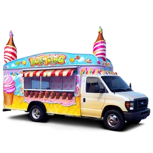 Ice Cream Truck At The Festival PNG 63