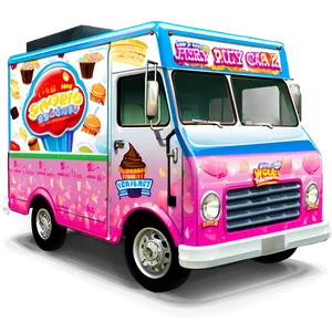 Ice Cream Truck In Summer PNG 29