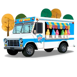 Ice Cream Truck In The Park PNG Kns78 PNG