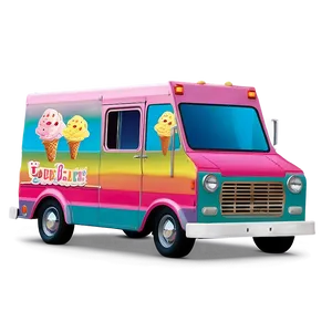 Ice Cream Truck In The Park PNG Odi49