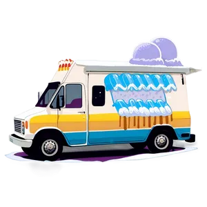 Ice Cream Truck In Winter Theme Png Yrp63 PNG image