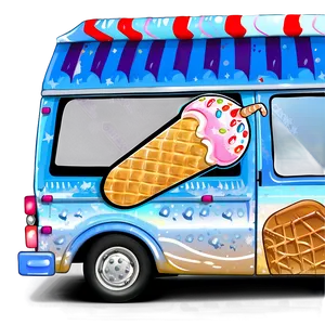 Ice Cream Truck Side View Png 06122024 PNG image