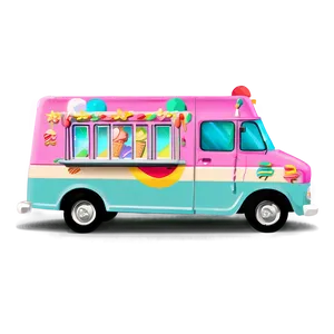 Ice Cream Truck Van PNG 06202024 PNG