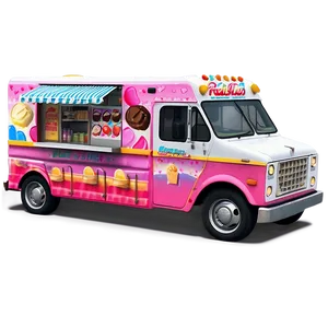 Ice Cream Truck With Flavor Menu Png Cyf PNG image