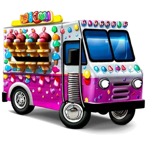 Ice Cream Truck With Music PNG 21