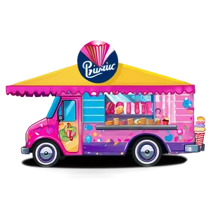 Ice Cream Truck With Music Png Hmp PNG image