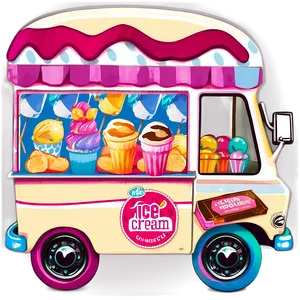 Ice Cream Truck With Organic Treats Png Pge96 PNG image