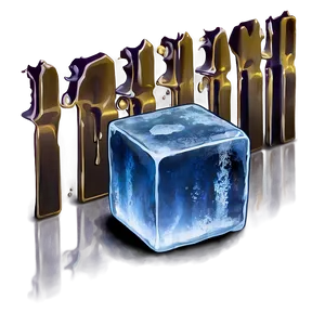 Ice Cube On Black PNG Yud