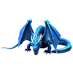 Ice Dragon Clipart PNG 06282024
