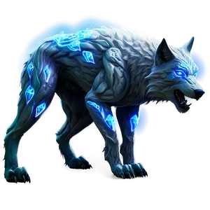 Ice Elemental Wolf Png 70 PNG image