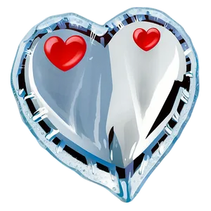 Ice Heart Outline PNG 05252024