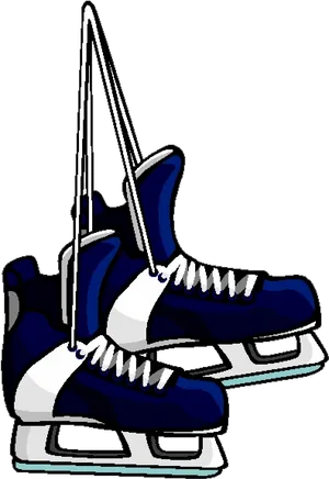 Ice Hockey Skates Illustration PNG image