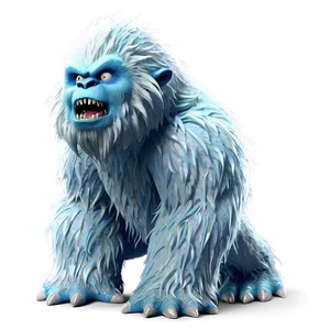 Ice Mountain Yeti Monster PNG Nkx