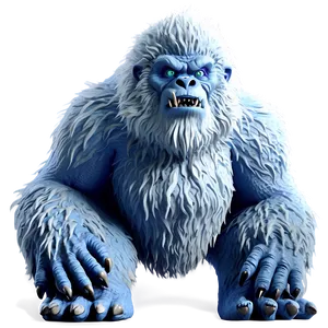 Ice Mountain Yeti Monster PNG Oxc