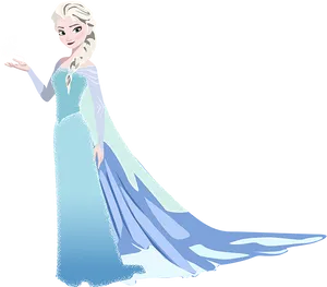Ice Queen Cartoon Character PNG image