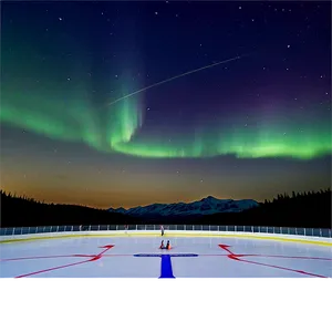 Ice Rink Arctic Northern Lights Png Fuc PNG image