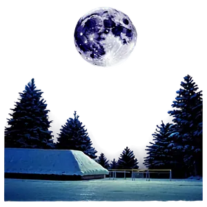 Ice Rink Full Moon Night Png Mvl PNG image