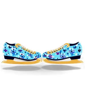 Ice Skates With Pattern PNG 90 PNG