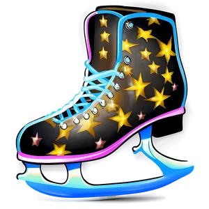Ice Skates With Pattern PNG Bsj PNG