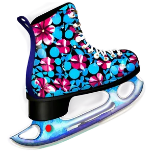 Ice Skates With Pattern PNG Rhf89 PNG