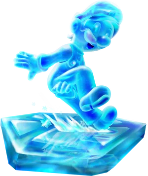 Ice Skating Animated Character PNG image
