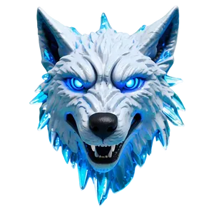 Ice Wolf Head Blizzard PNG Sae