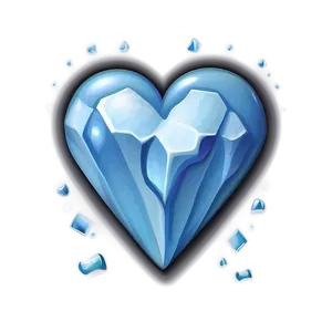 Iceberg Blue Heart Emoji PNG Aop PNG