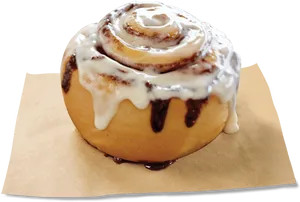 Iced Cinnamon Roll Delicious Treat.png PNG image