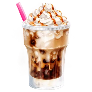 Iced Coffee With Caramel Png 49 PNG image