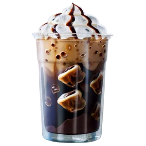 Iced Coffee With Foam Png Tsn60 PNG image