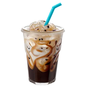 Iced Coffee With Foam Png Wxm PNG image