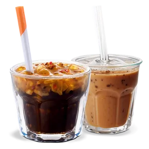 Iced Coffee With Pumpkin Spice PNG Lko26