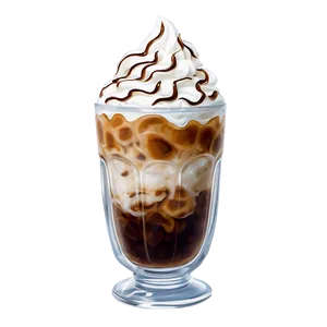 Iced Coffee With Whipped Cream Png Saa PNG image