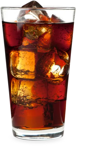 Iced Cola Glass Drink PNG image