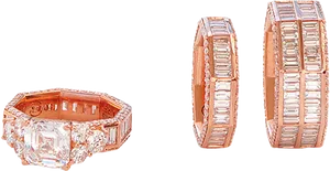 Iced Out Rapper Rings PNG image