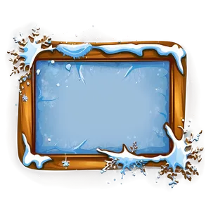 Iced Snow Border PNG Fve81 PNG