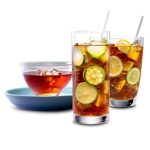 Iced Tea Glass PNG Wqg