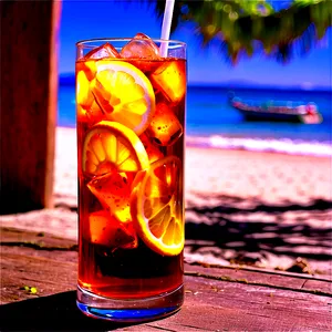 Iced Tea In Seaside PNG Gxo63