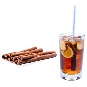 Iced Tea With Cinnamon Stick PNG Rcl91 PNG