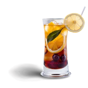 Iced Tea With Fruit Garnish PNG Kdp3 PNG