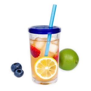Iced Tea With Fruit Garnish PNG Oky PNG