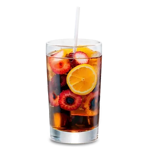 Iced Tea With Fruit Pieces PNG 57