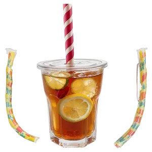 Iced Tea With Straw PNG 05242024 PNG