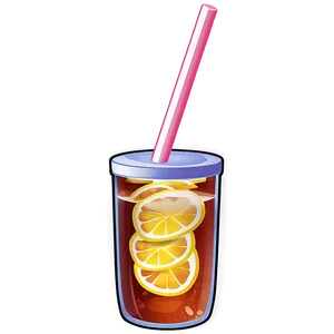 Iced Tea With Straw Png 84 PNG image