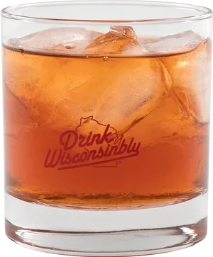 Iced Whiskey Glass Drink Wisconsinbly PNG image