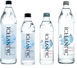 Icelandic Glacial Water Bottles PNG image